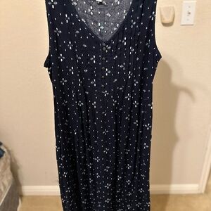 Sonoma Daisy Print button Up Trapeze Dress Medium Women’s Mini Floral. NWOT.